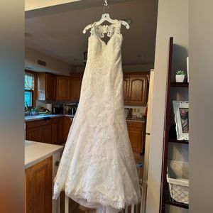 Embellished Wedding Dress with Lace and Sequins